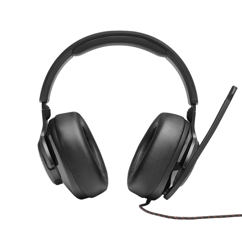 JBL Quantum 300 - Black - Hybrid wired over-ear PC gaming headset with flip-up mic - Front image number null